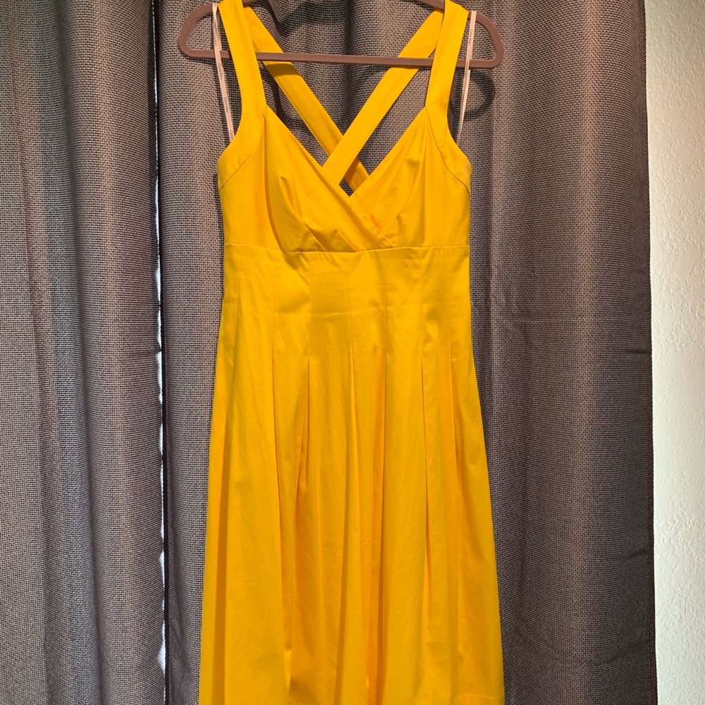 COPY - Calvin Klein sunny yellow cross-Back sundress